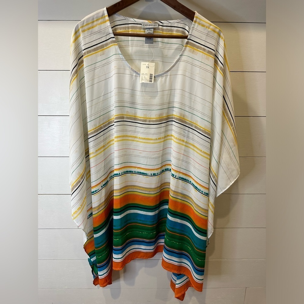 Catherine's BNWT Colorful Striped Women's Top- size 3X